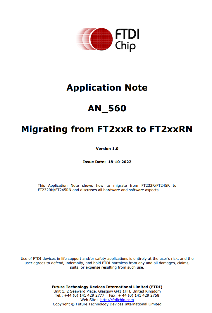 Миграция с FT2xxR на FT2xxRN 